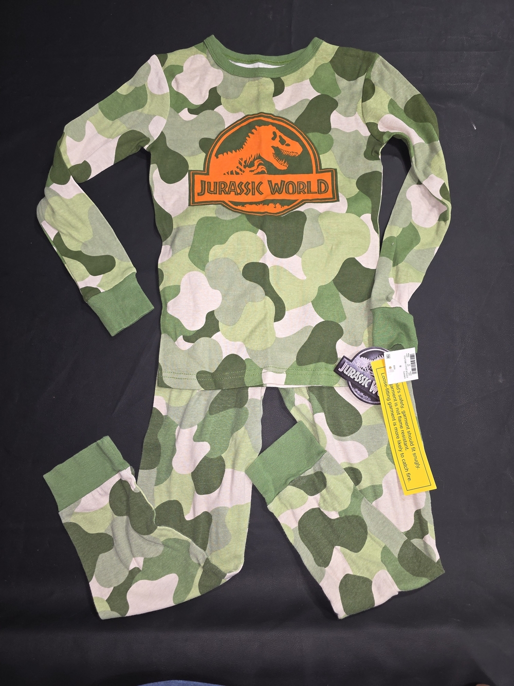 Jurassic World Green Camo Kids Pajama Set